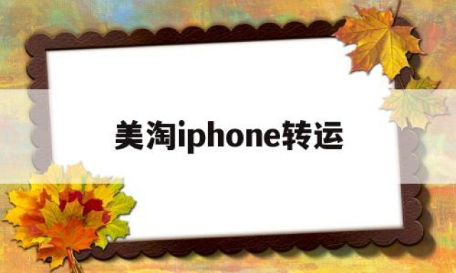 美淘iphone转运